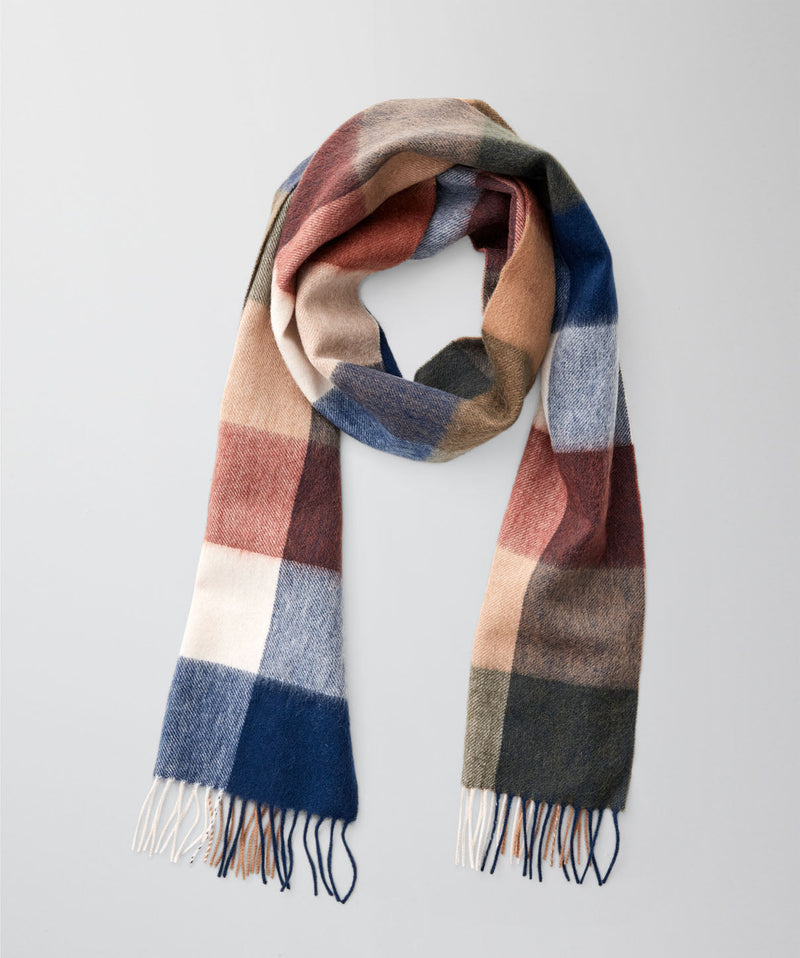 Bold Wool Check Scarf - Multi-GAZMAN