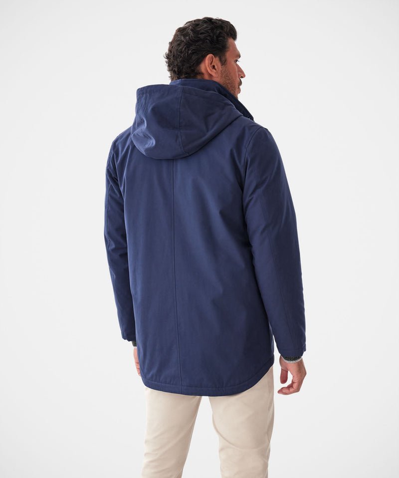 Stadium Hooded Jacket - Navy-GAZMAN