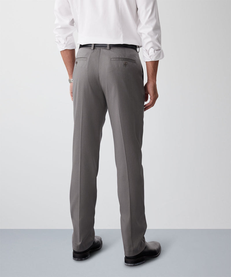 Non-Iron Textured Trouser - Charcoal-GAZMAN