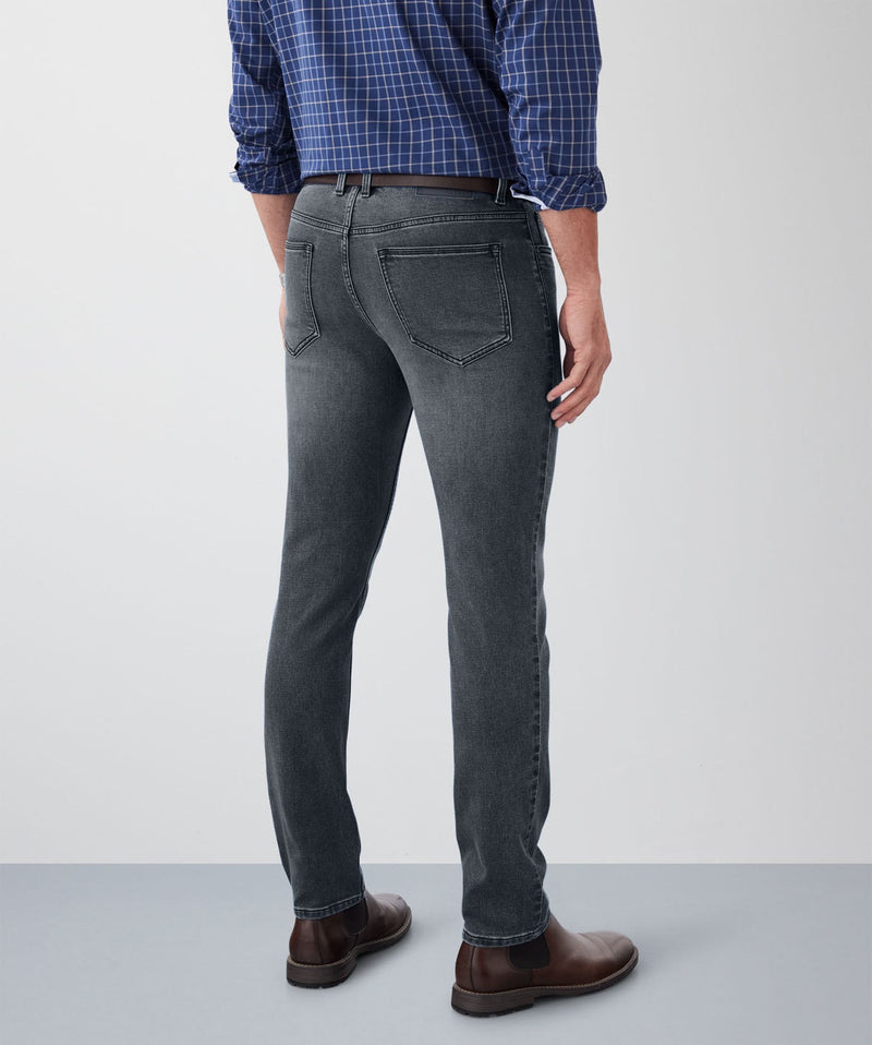 Merricks Knit Modern Fit Jeans - Washed Black-GAZMAN