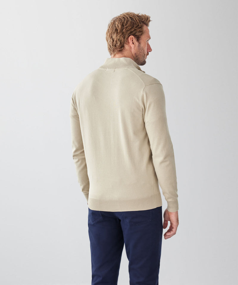 High Flex Half Zip Knit - Stone-GAZMAN