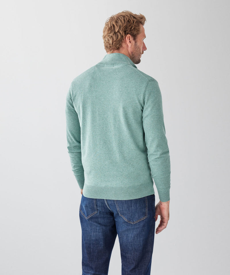 High Flex Half Zip Knit - Sage-GAZMAN