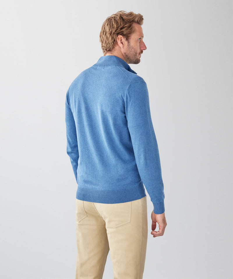 High Flex Half Zip Knit - Blue-GAZMAN