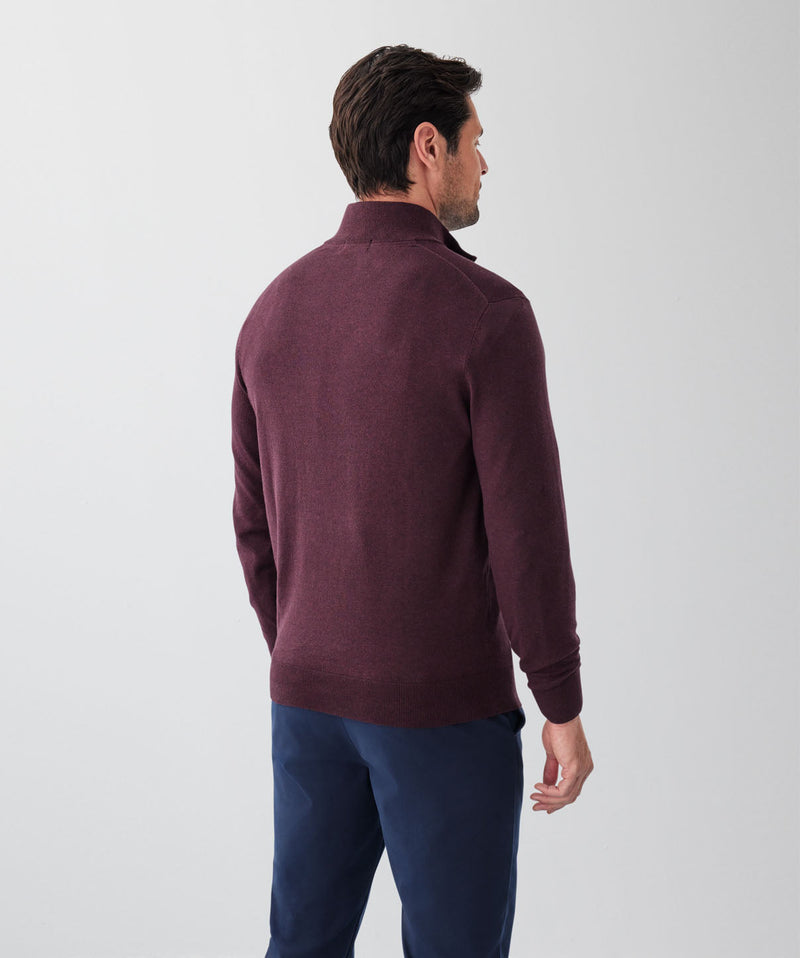 High Flex Half Zip Knit - Plum-GAZMAN