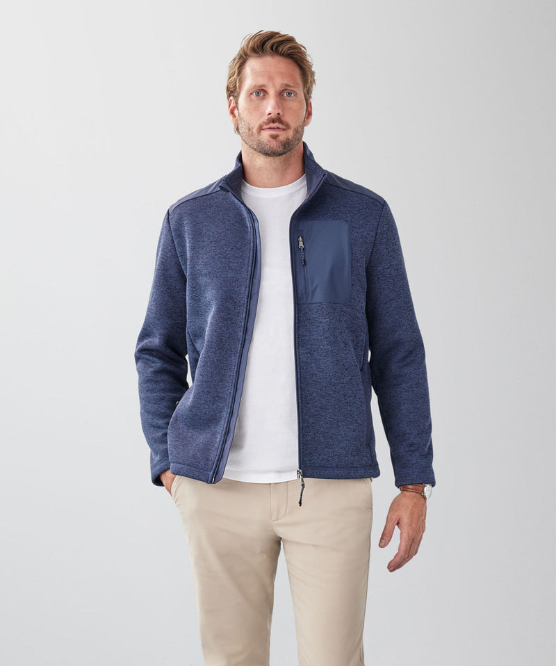 GAZFLEX Zip Through Sweat - Denim Mix-GAZMAN