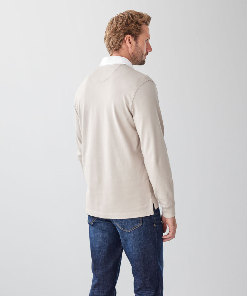 Plain Rugby Jumper - Taupe-GAZMAN