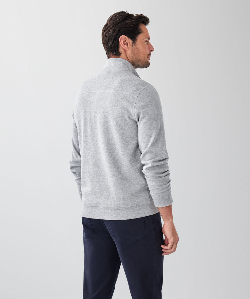 Half Zip Sweat - Grey Melange-GAZMAN