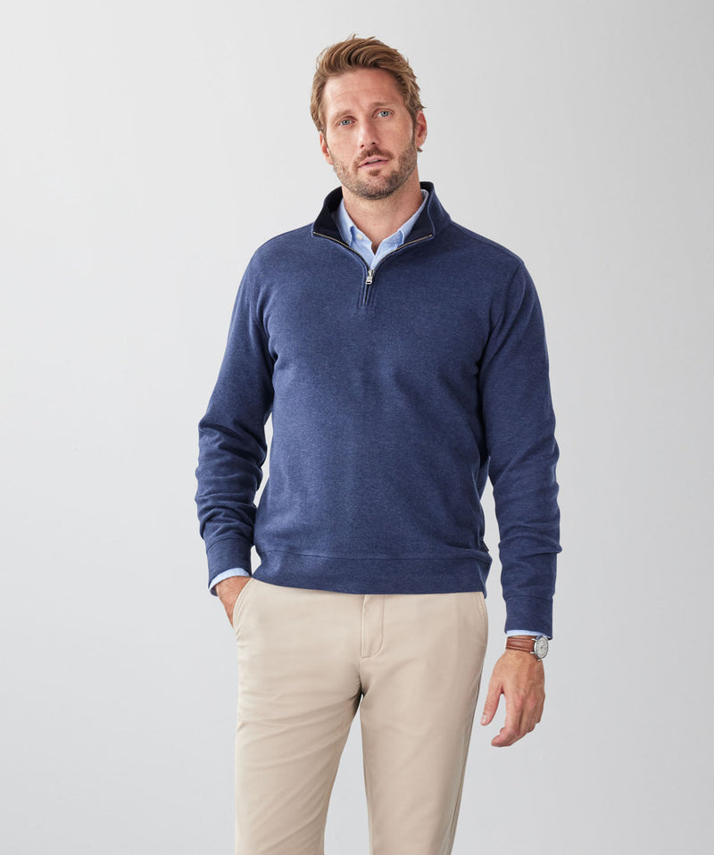 Half Zip Sweat - Navy-GAZMAN
