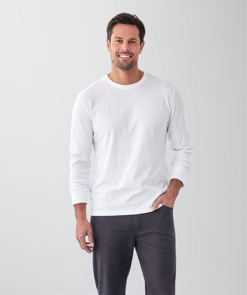 Long Sleeve T-Shirt - White-GAZMAN