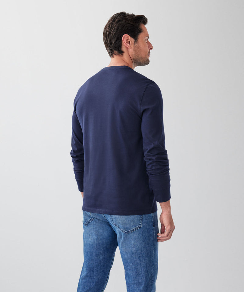 Long Sleeve T-Shirt - Dark Navy-GAZMAN