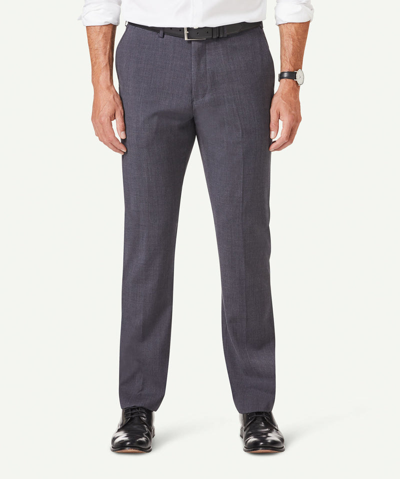 Wool Blend Trousers - Charcal-GAZMAN-1