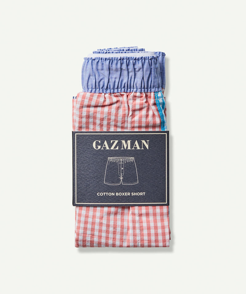Gingham Block Boxers - Multi Check-GAZMAN-2