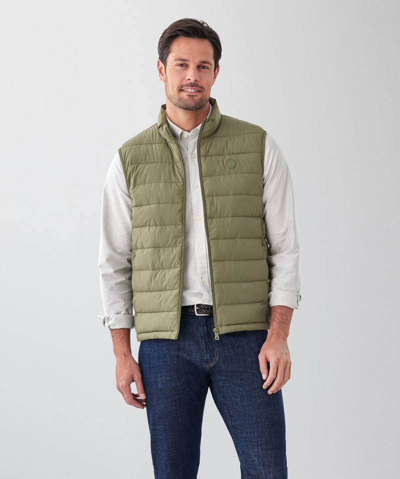 Lightweight Puffer Vest - Khaki-GAZMAN
