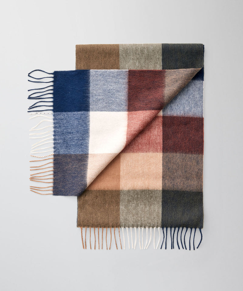 Bold Wool Check Scarf - Multi-GAZMAN