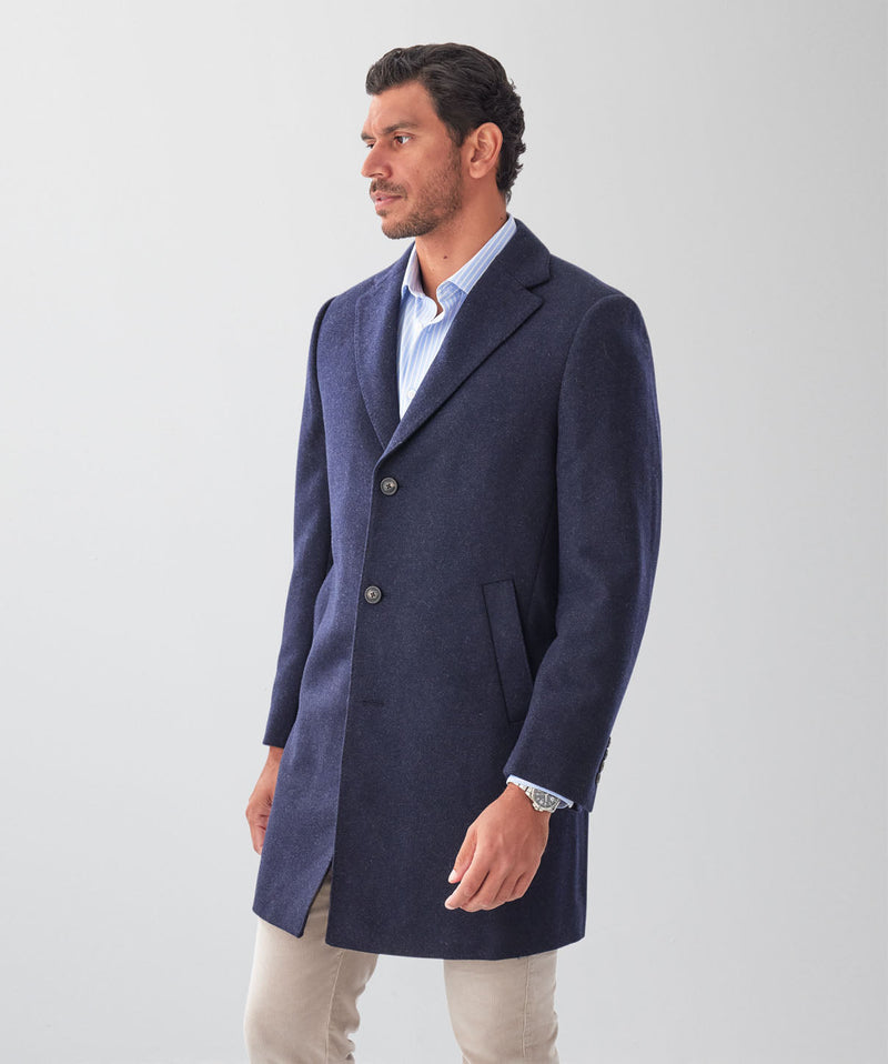 Collins Overcoat - Dark Navy-GAZMAN