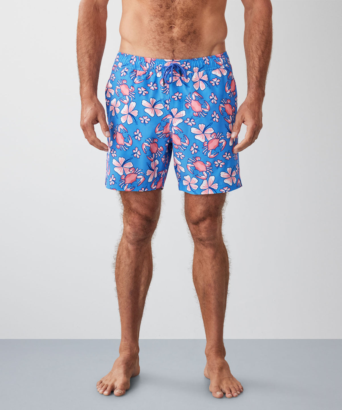 Tropical Crab Swim Shorts - Blue-GAZMAN