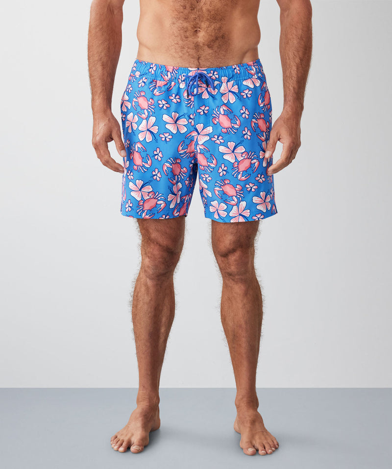 Tropical Crab Swim Shorts - Blue-GAZMAN