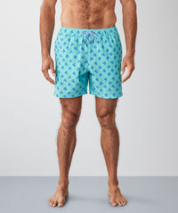 Geo Turtle Swim Shorts - Aqua-GAZMAN