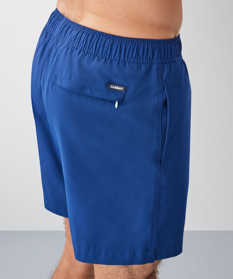 Plain Swim Shorts - Blue-GAZMAN