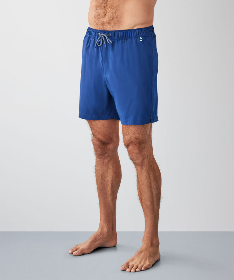 Plain Swim Shorts - Blue-GAZMAN