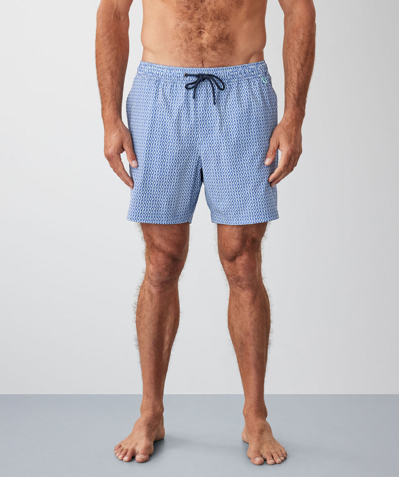 Geo Swim Shorts - Blue-GAZMAN