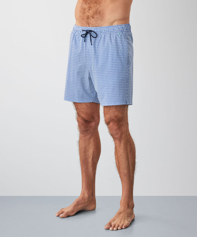 Geo Swim Shorts - Blue-GAZMAN