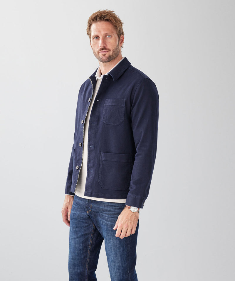 Davies Chore Jacket - Navy-GAZMAN