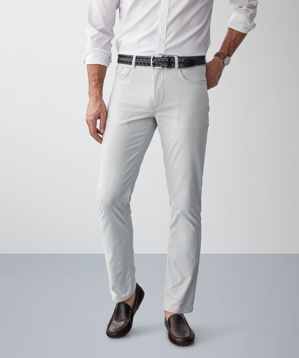 GAZFLEX Performance Pants - Light Grey-GAZMAN