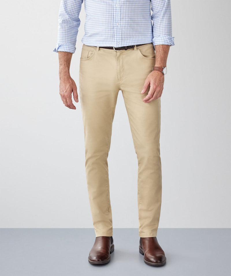 Modern Stretch 5 Pocket Pants - Light Tan-GAZMAN