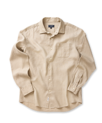 Pure French Linen Long Sleeve Shirt - Sand-GAZMAN