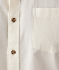 Casual Bedford Long Sleeve Shirt - Off White-GAZMAN
