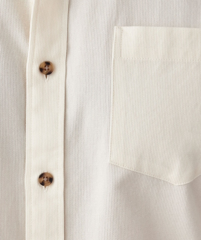 Casual Bedford Long Sleeve Shirt - Off White-GAZMAN