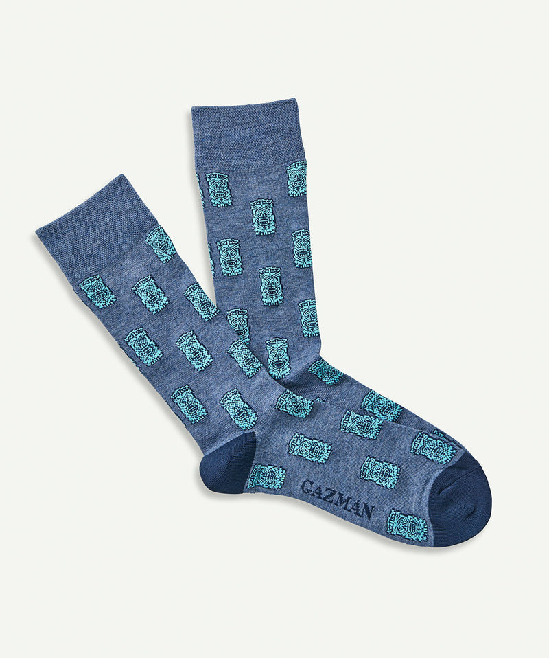 Non Tight Vacation Sock - Denim-GAZMAN-1