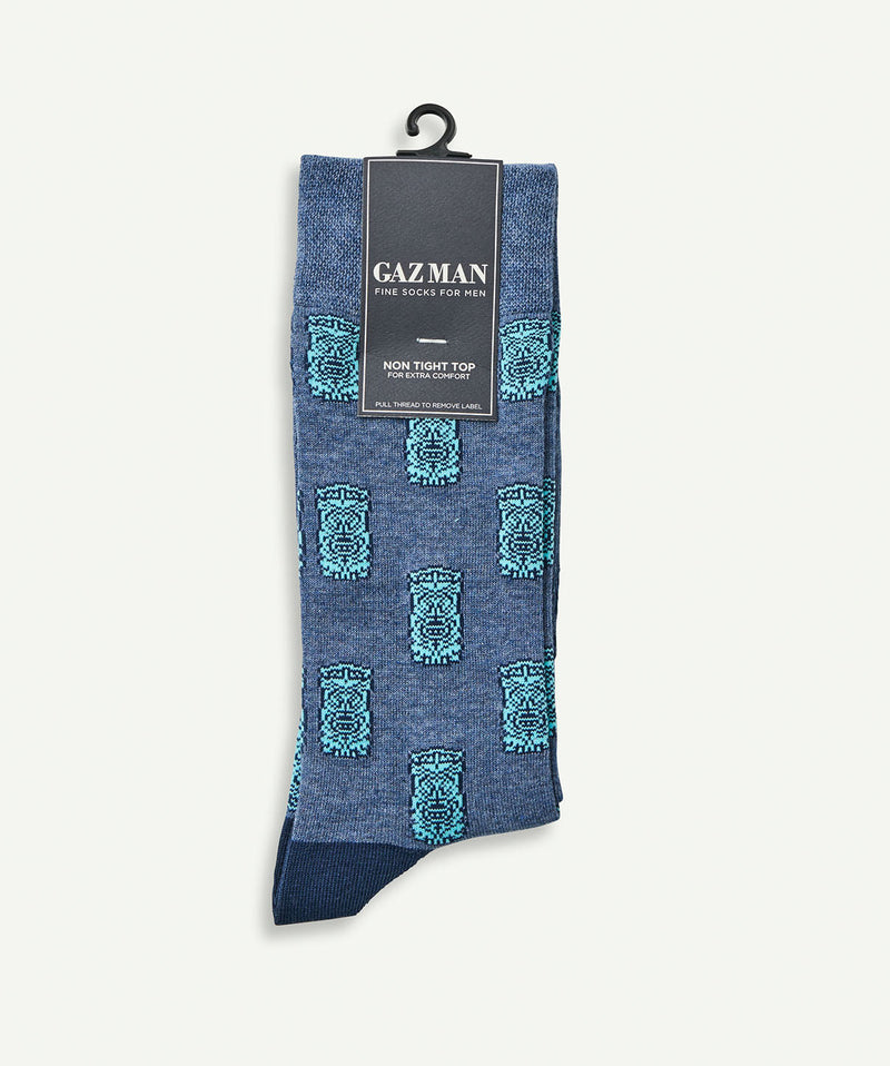 Non Tight Vacation Sock - Denim-GAZMAN-2