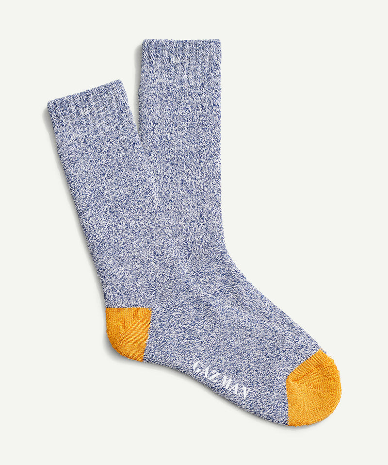 Non Tight Twisted Boot Sock - Blue-GAZMAN-1