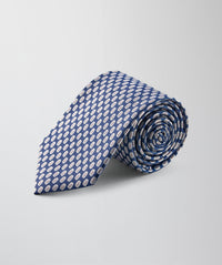 Silk Dot Tie - Blue-GAZMAN