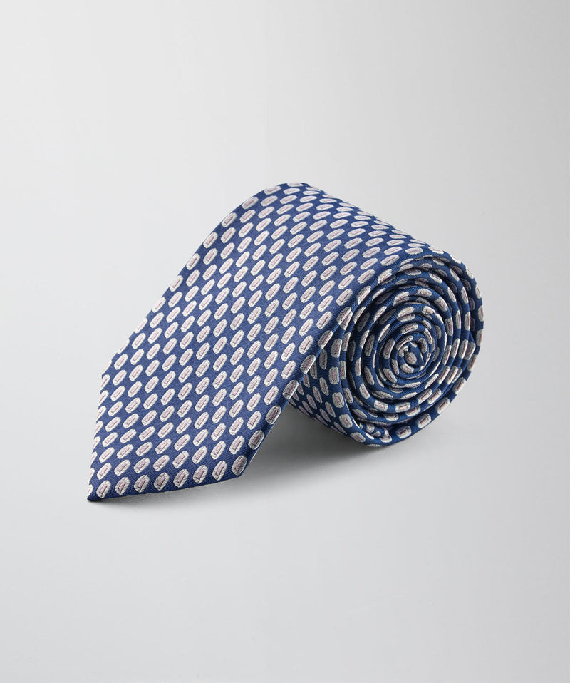 Silk Dot Tie - Blue-GAZMAN