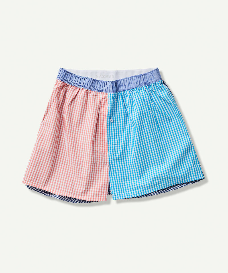Gingham Block Boxers - Multi Check-GAZMAN-1